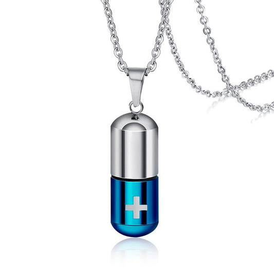 Open Pills Capsule Necklac